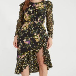 For Love & Lemons Ross Drawstring Midi Dress
